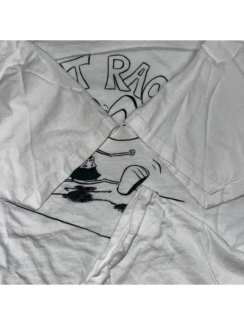 Rat Race Hanes Beefy XL Crazy VTG T Shirt 90s College Running 27 Funny Random - Picture 4 of 10